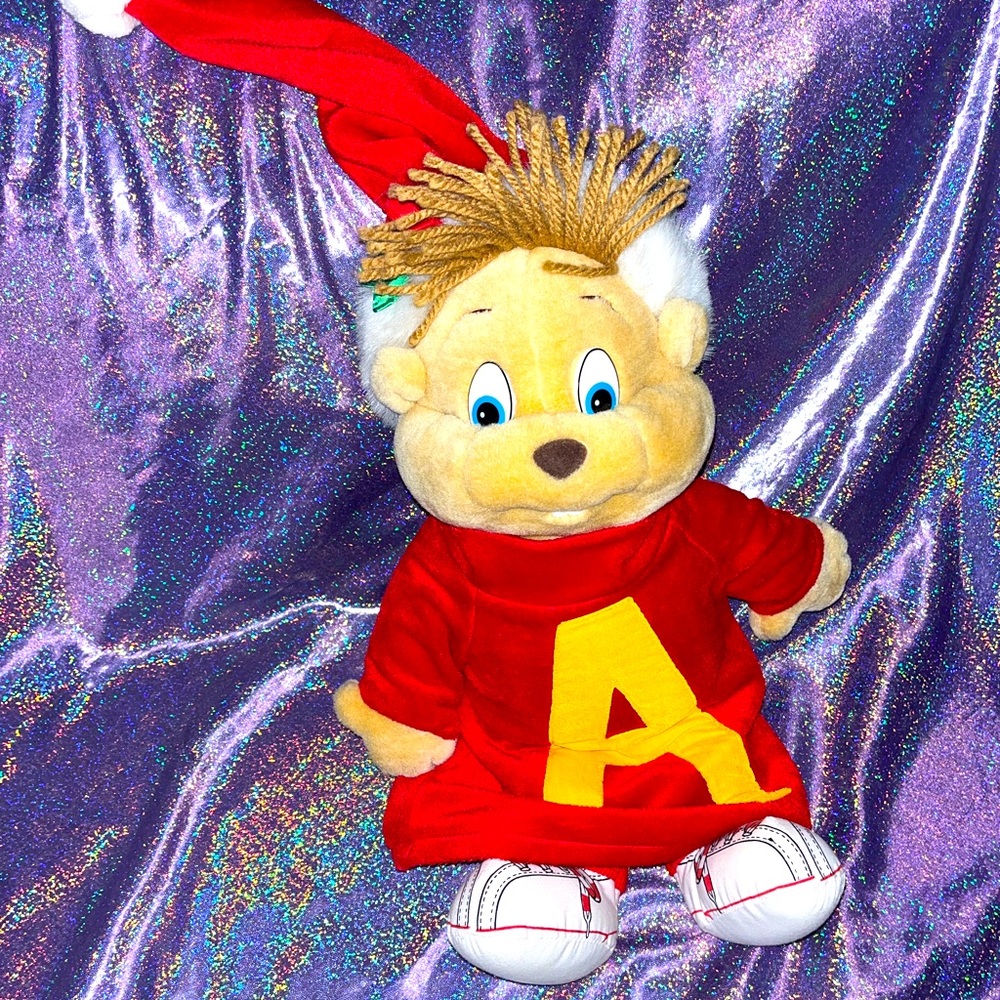 Alvin and the Chipmunks VTG 17” Christmas Santa Plush